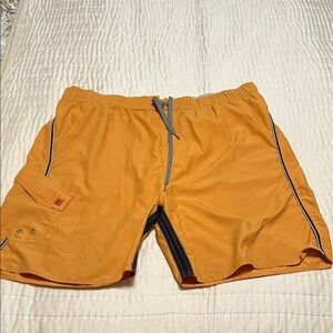 Vibrant Orange Men's Swim Trunks